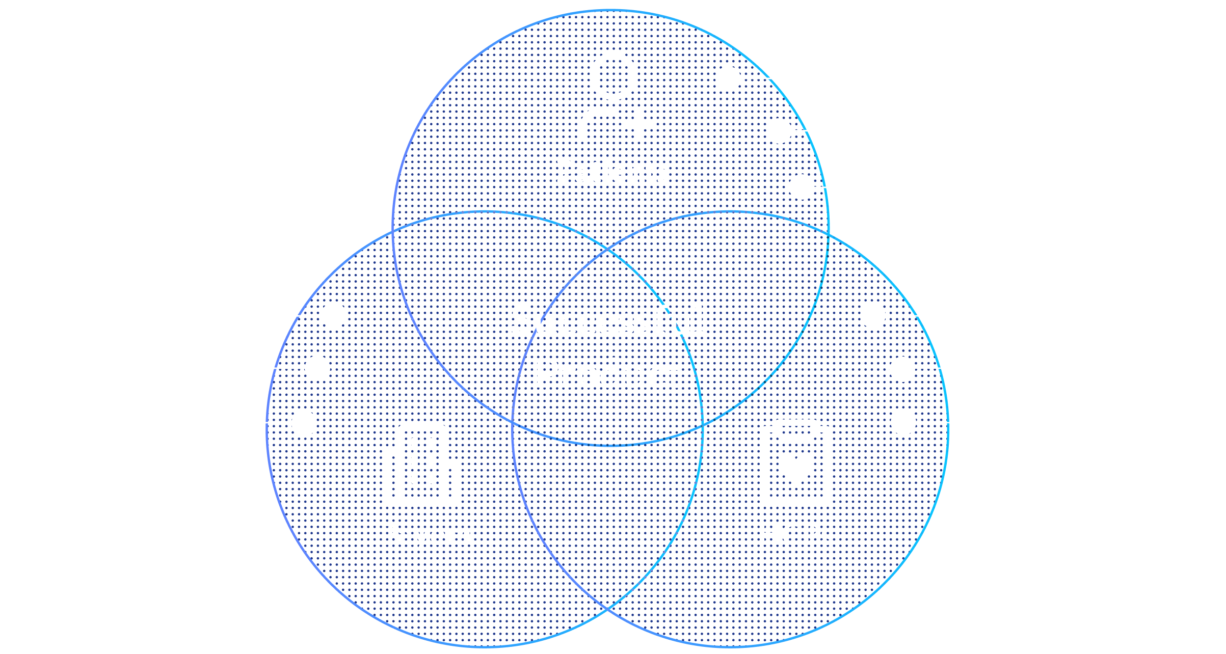 Venn diagram of patients, HCPs and payers overlapping at 'Successful product'