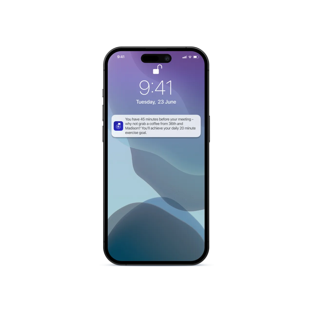 Patient mobile app tracking progress towards goals
